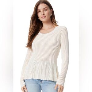 Sam Edelman Womens Gia Contour Fit with Flare Hem Knit Pullover Sweater Standard